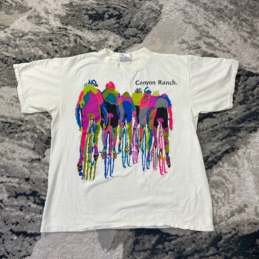 Vintage Oneita 90s T Shirt Sz Large Andrew Carson, Abstract Art Single Stitched